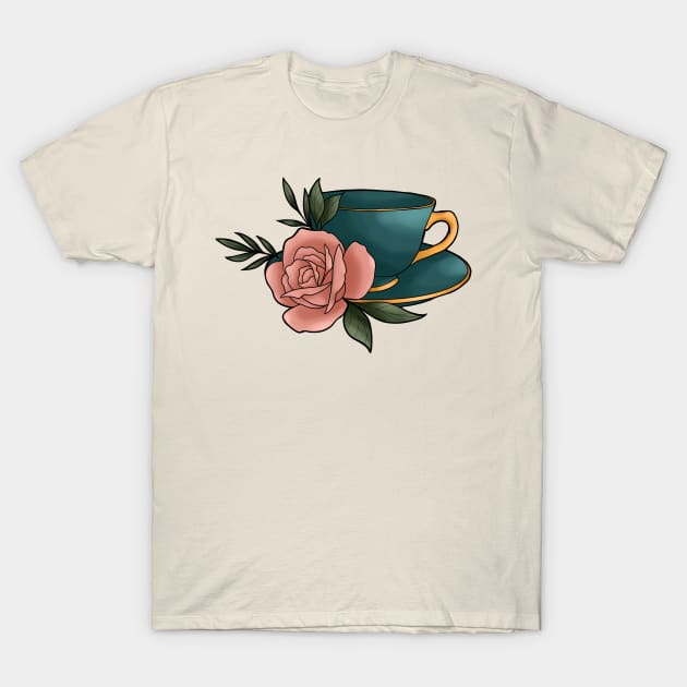 Rose Tea T-Shirt by Gekko and the Samurai 